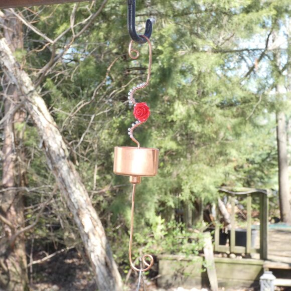Copper Ant Moat for Oriole Feeder Hummingbird Feeder Yard Art Garden Decoration - Picture 2 of 8